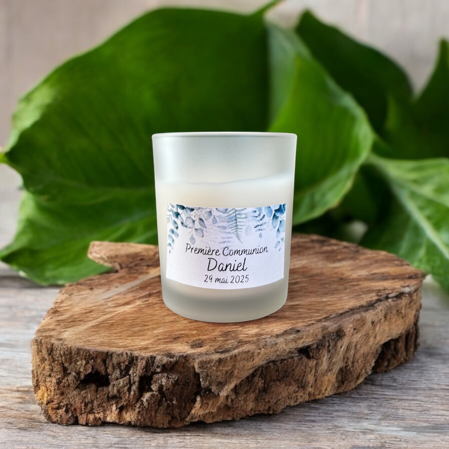 Bougie personnalisée pour cadeau invité