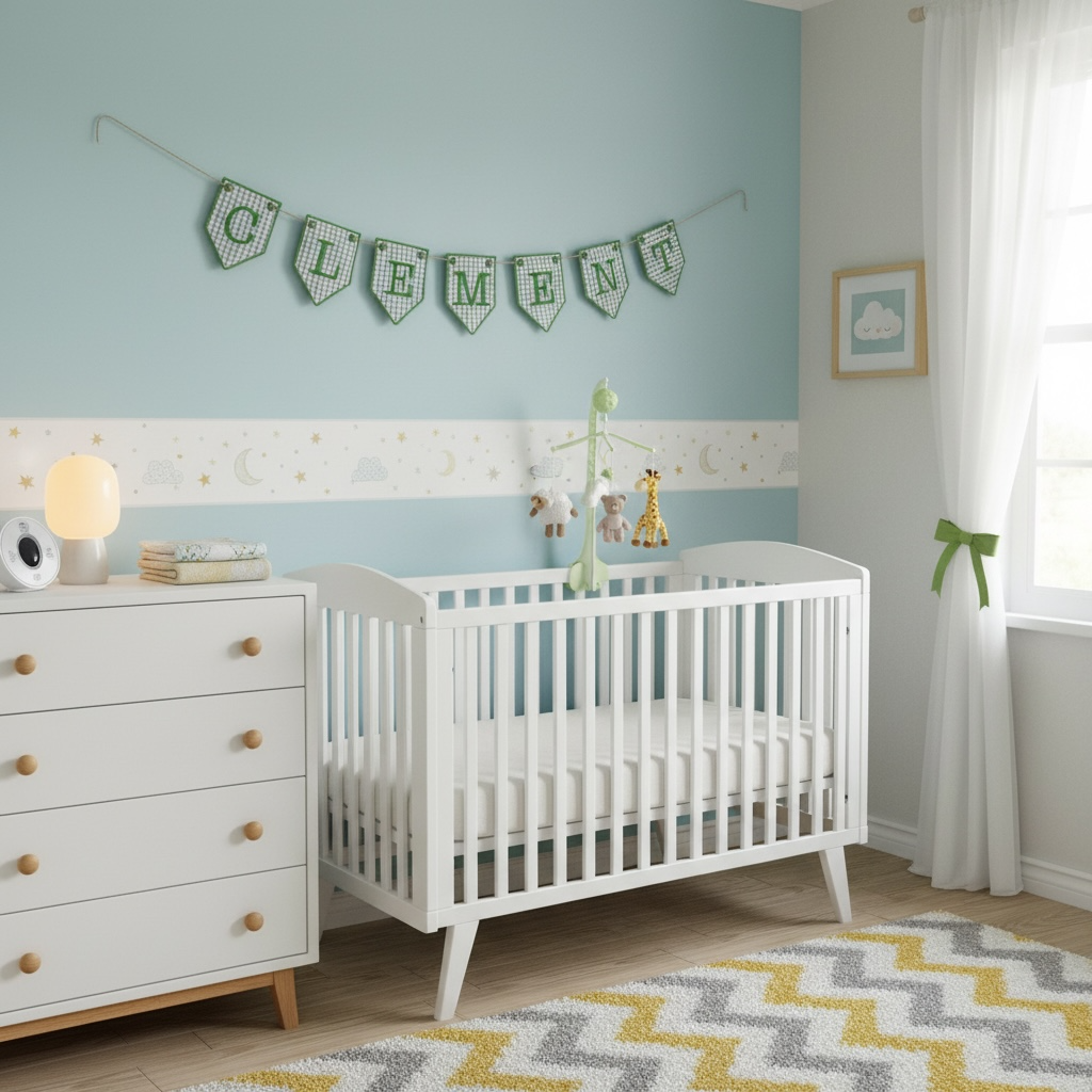 guirlande tissu personnalisée prénom